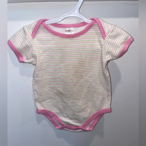 Other - 5/$15 Poopidoo Pink Striped Baby Onsie